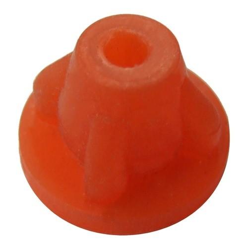 Orange rubber fan grommet A3870/RP replacement part isolated on white background
