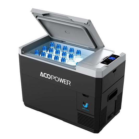 LiONCooler Mini Solar Powered Car Fridge Freezer, 29 Quarts
