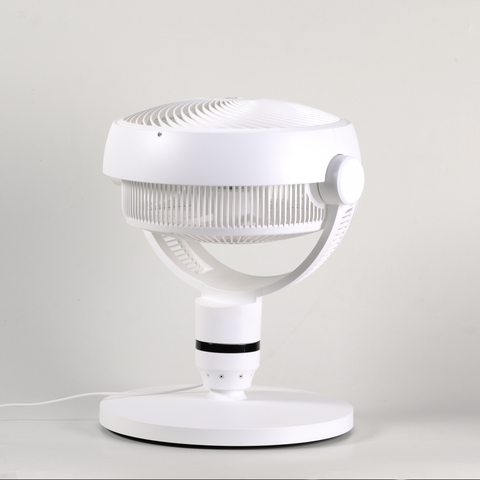 EdenPURE GEN80 Smart Cooler Purifier in white with adjustable stand and circular vent design on white background