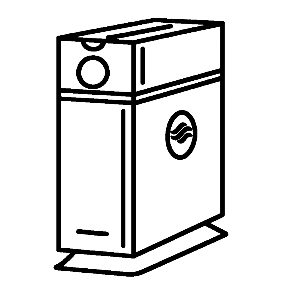 Line Drawing on the EdenPURE G9 Air Purifier.
