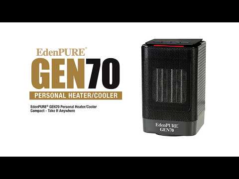 EdenPURE GEN70 personal space heater product video featuring its compact, portable design and focused supplemental warmth for personal spaces.