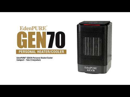 EdenPURE GEN70 personal space heater product video featuring its compact, portable design and focused supplemental warmth for personal spaces.