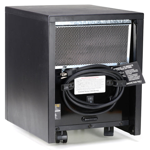 Refurbished EdenPURE Classic CopperPLUS Infrared Heater showing rear vent, power cord, and on/off switch on white background