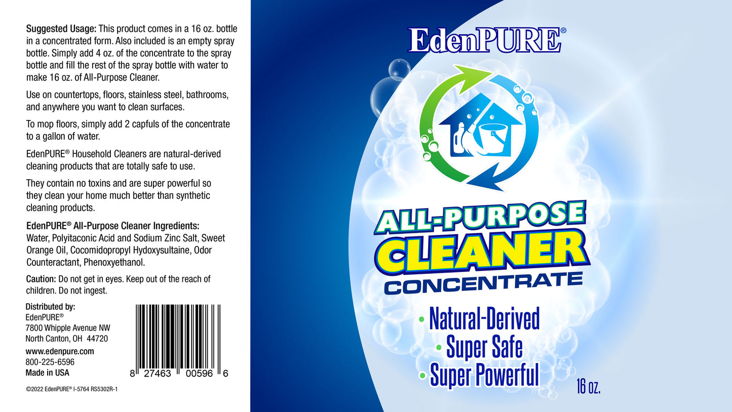 EdenPURE® All-Purpose Cleaner Concentrate with free Spray Bottle